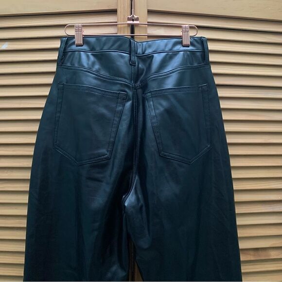 Abercrombie & Fitch 90s straight High Rise Pleather Pants size 10 - Picture 5 of 5